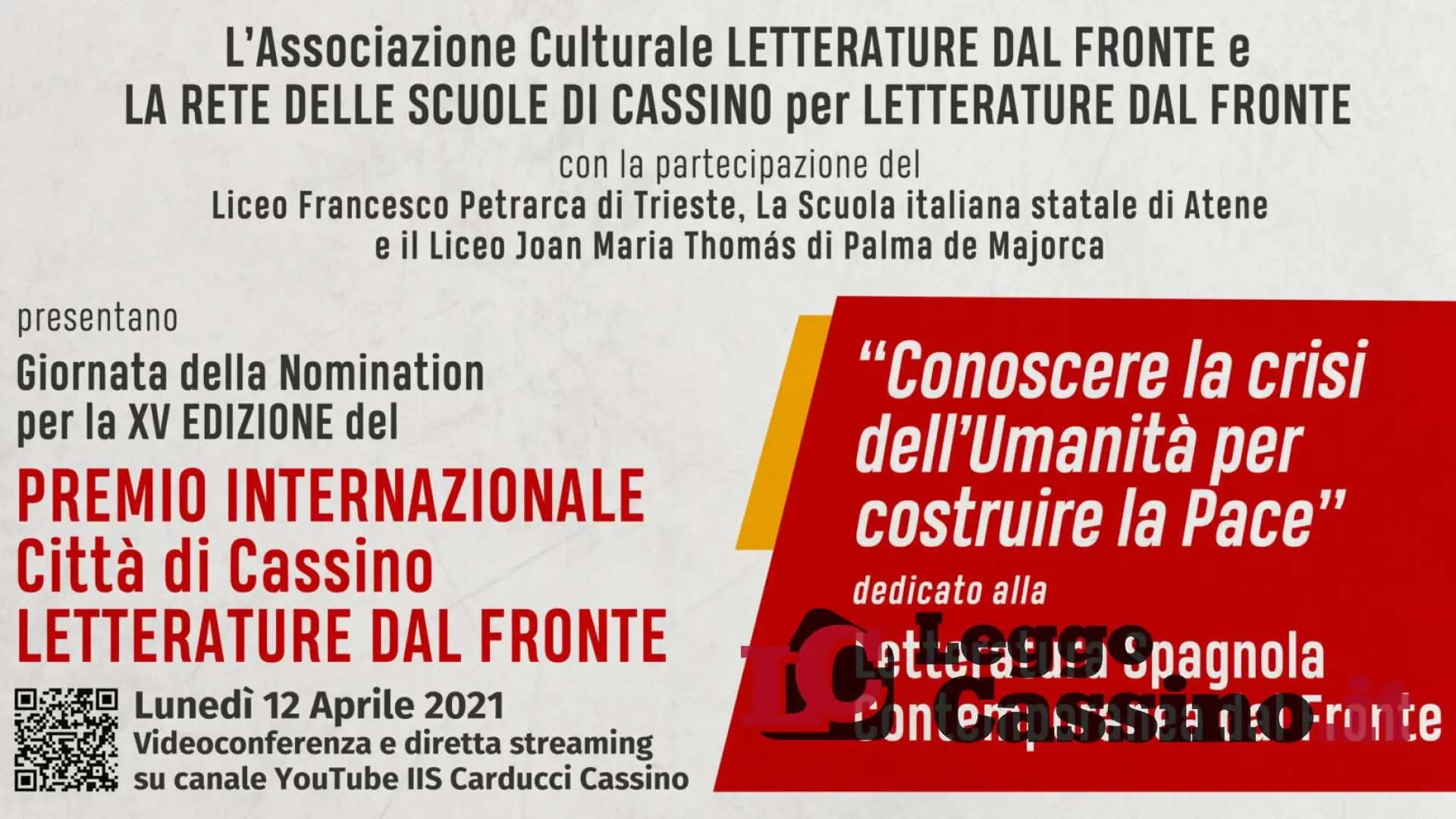 "Conoscere la crisi dell'umanità per costruire la pace"