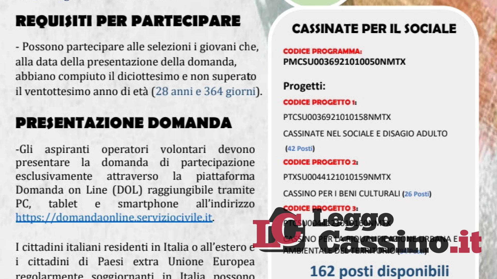 Prorogato il bando di Servizio Civile Universale 2021-2022