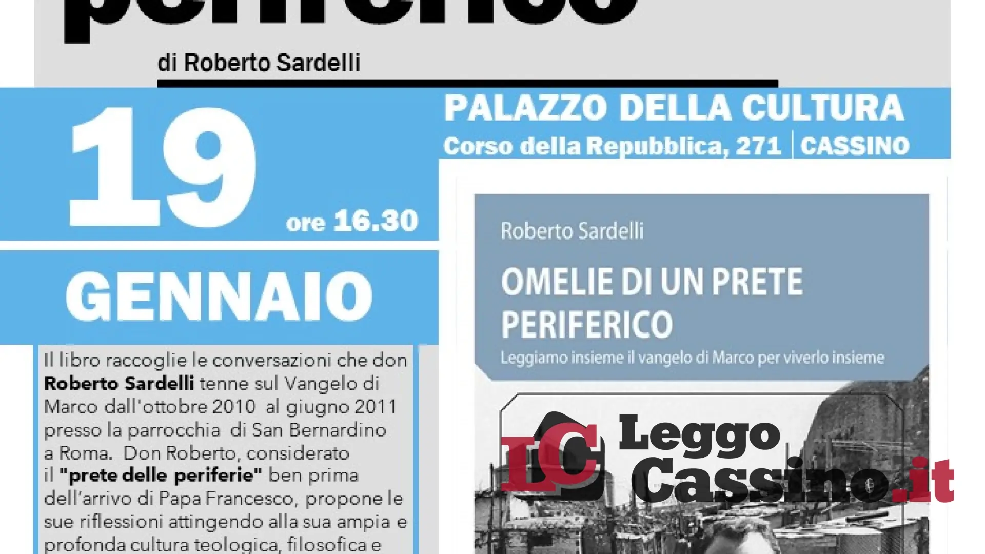 Omelie di un prete periferico,  presentazione del volume di don Roberto Sardelli