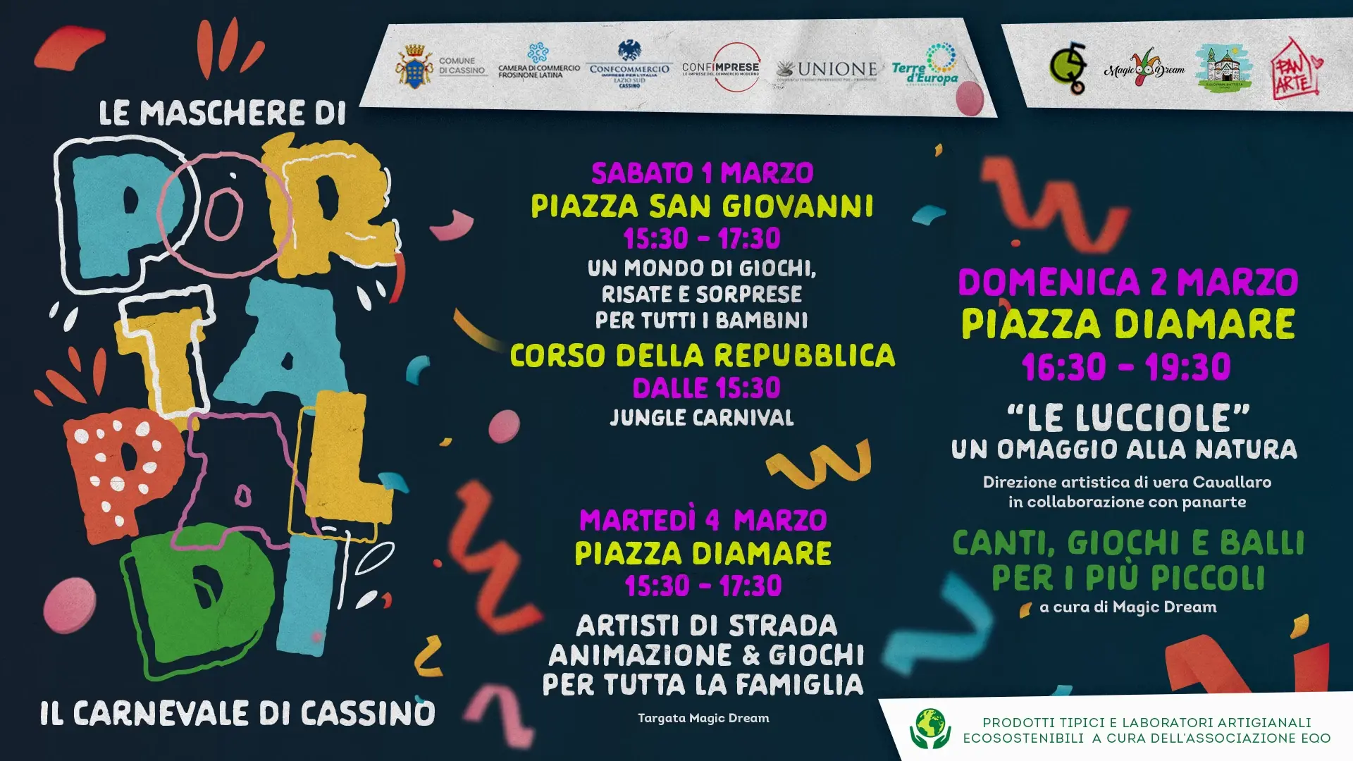 "Le Maschere di Porta Paldi", a Cassino un Carnevale di divertimento e natura
