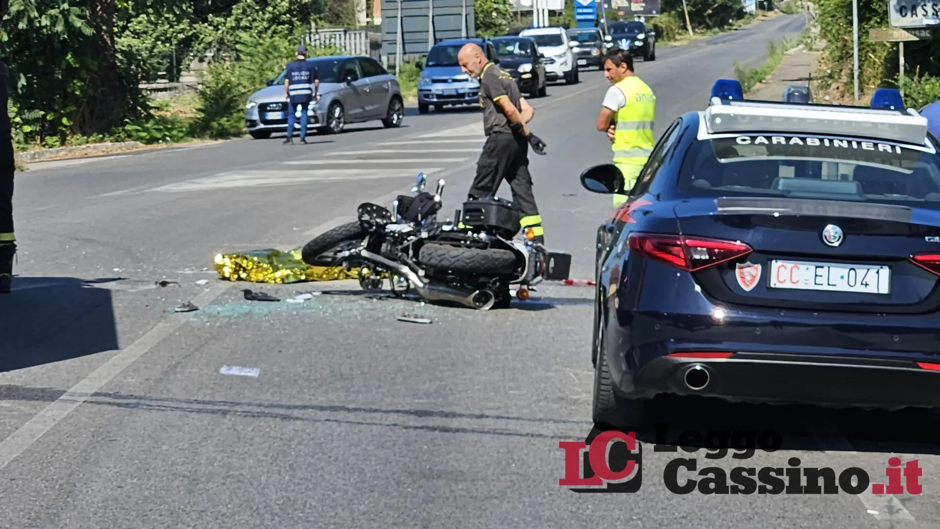 Scontro auto moto, muore un uomo di Cassino