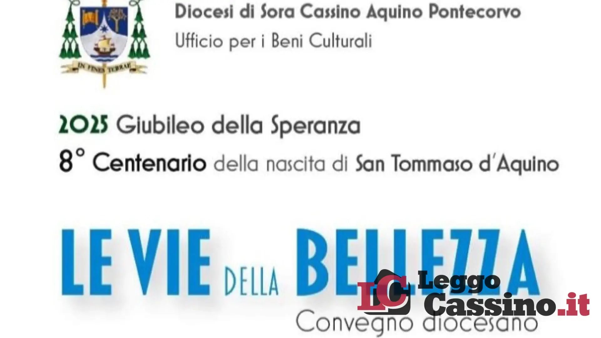 “Le vie della bellezza” il convegno diocesano il 16 ottobre a Roccasecca