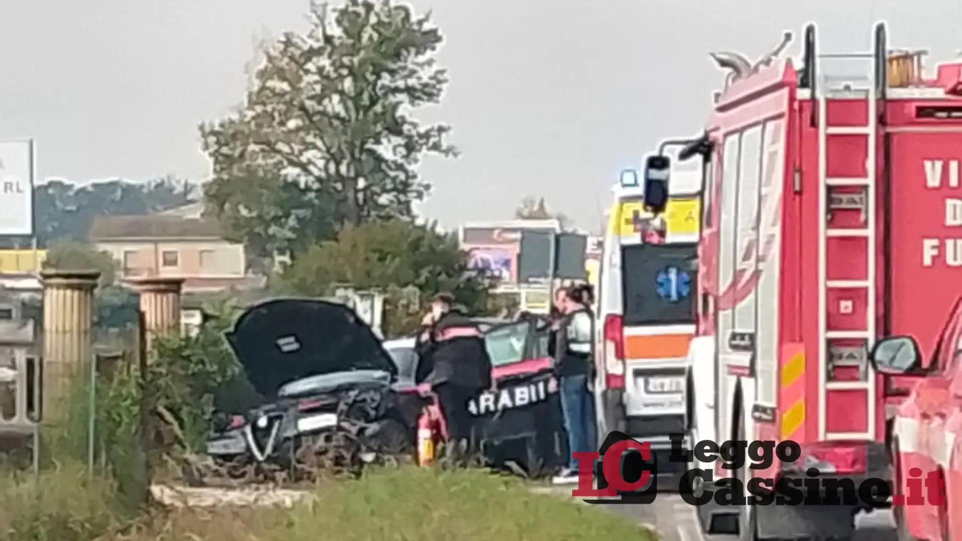 Incidente sulla Casilina: tra i veicoli coinvolti nello scontro anche una pattuglia dei carabinieri