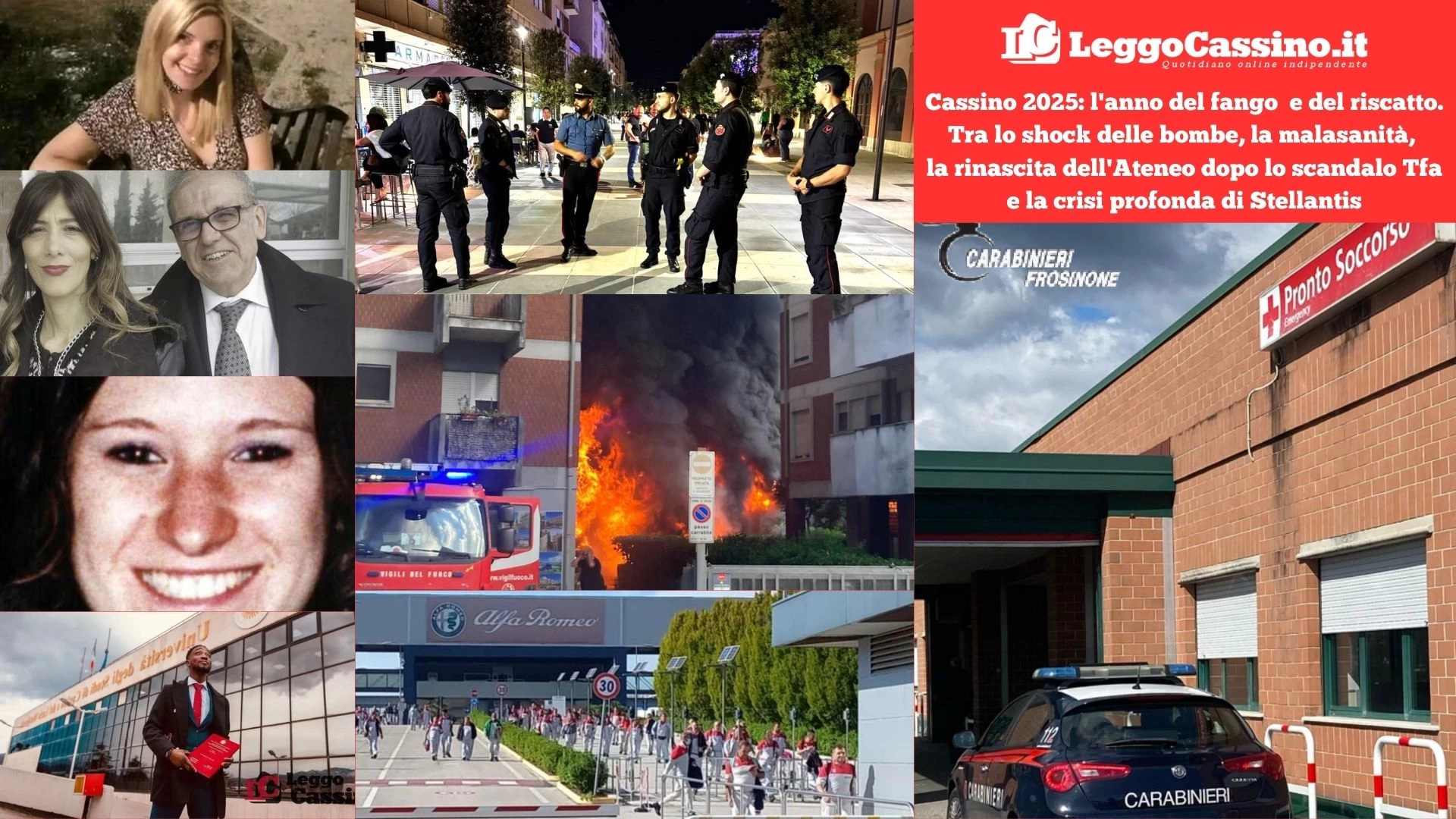 Cassino 2025: l'anno del fango e del riscatto tra lo shock delle bombe e la rinascita dell'Ateneo