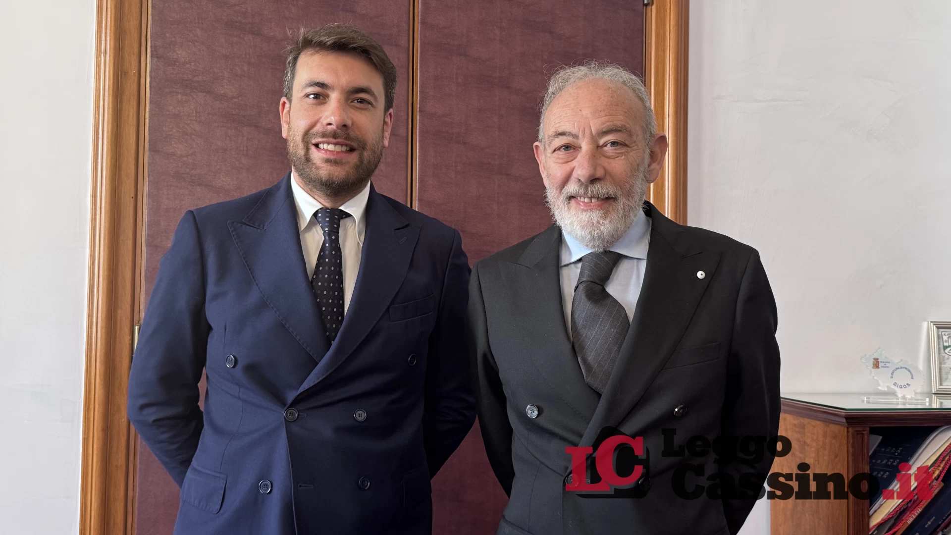 Il presidente della provincia Luca Di Stefano dà il benvenuto al nuovo prefetto Giuseppe Ranieri