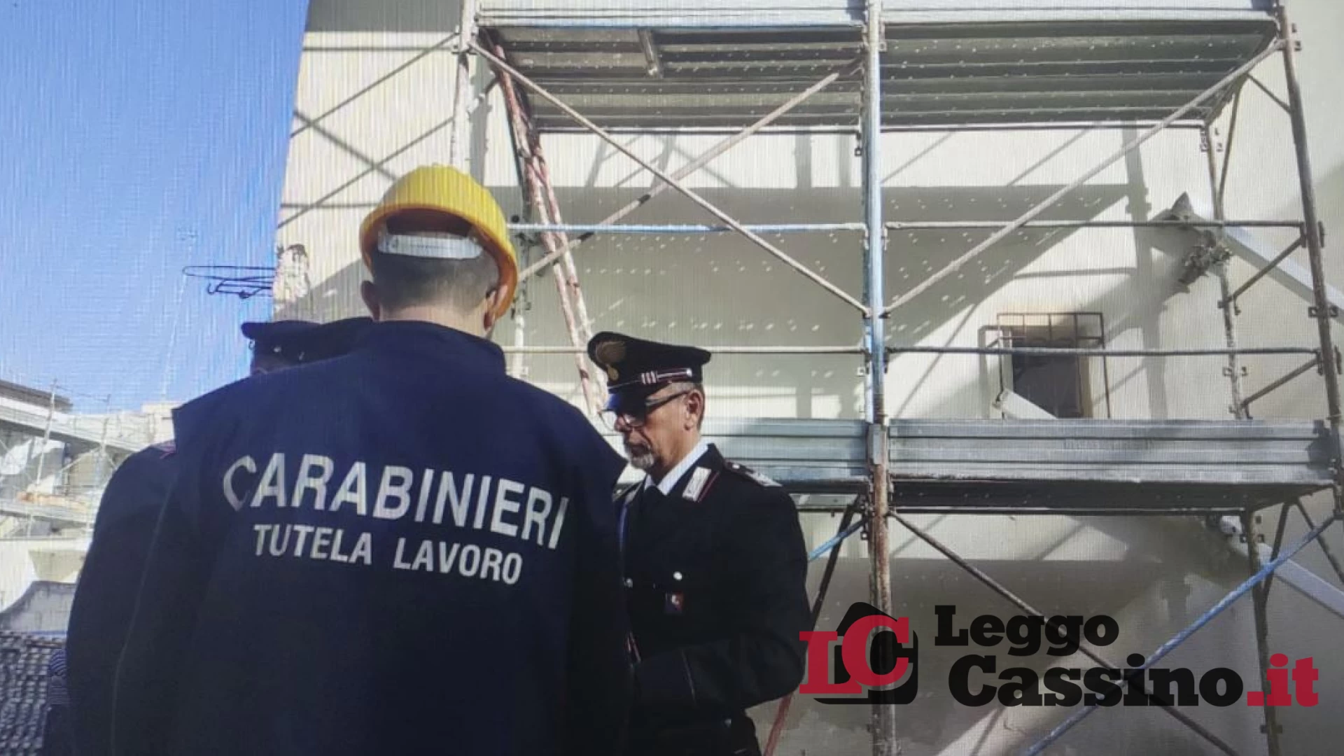 Sicurezza sul lavoro e lavoro nero a San Giorgio a Liri: blitz dei Carabinieri in un cantiere edile