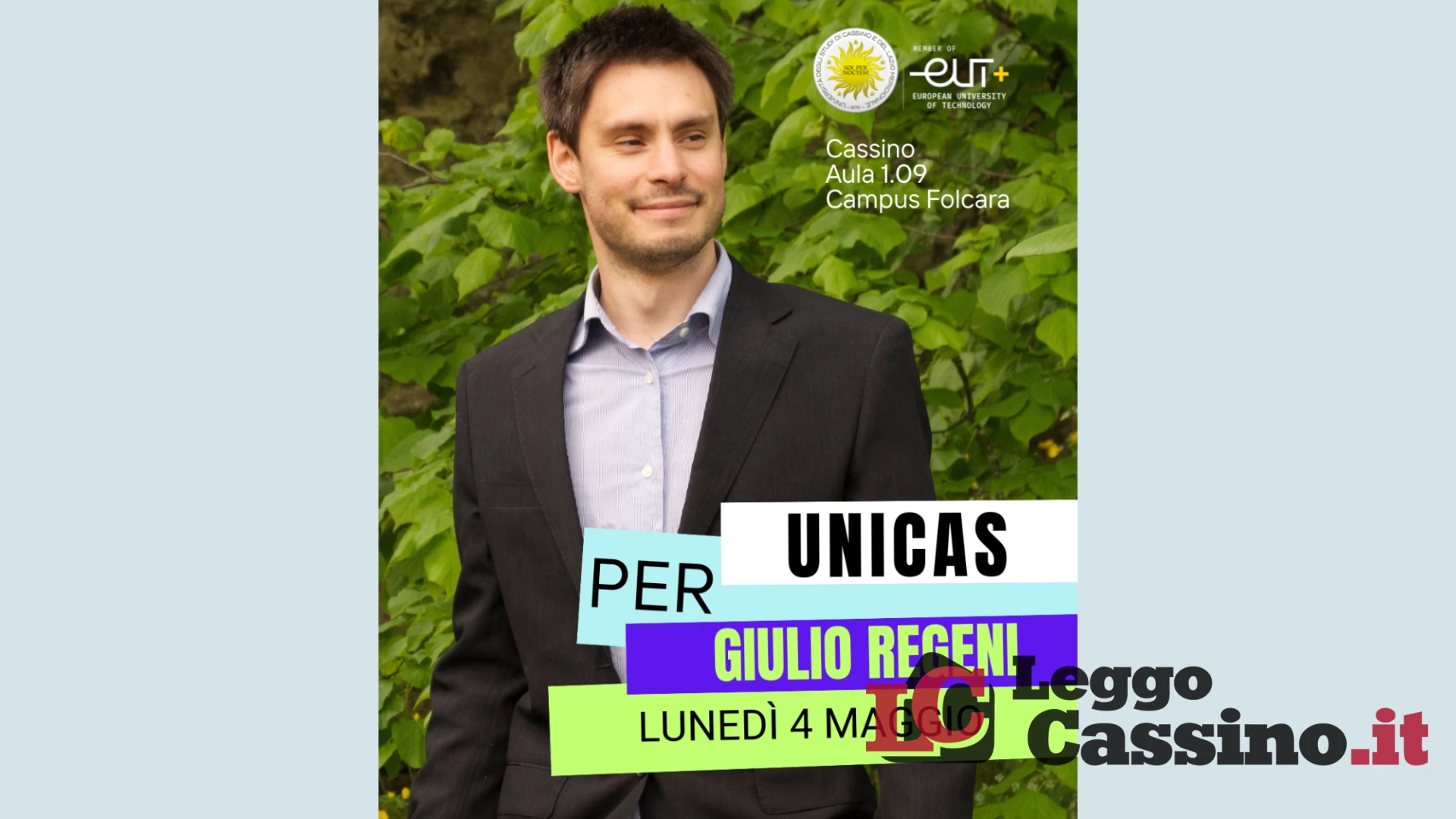 Unicas per Giulio Regeni. Una giornata dedicata alla libertà di ricerca e di pensiero