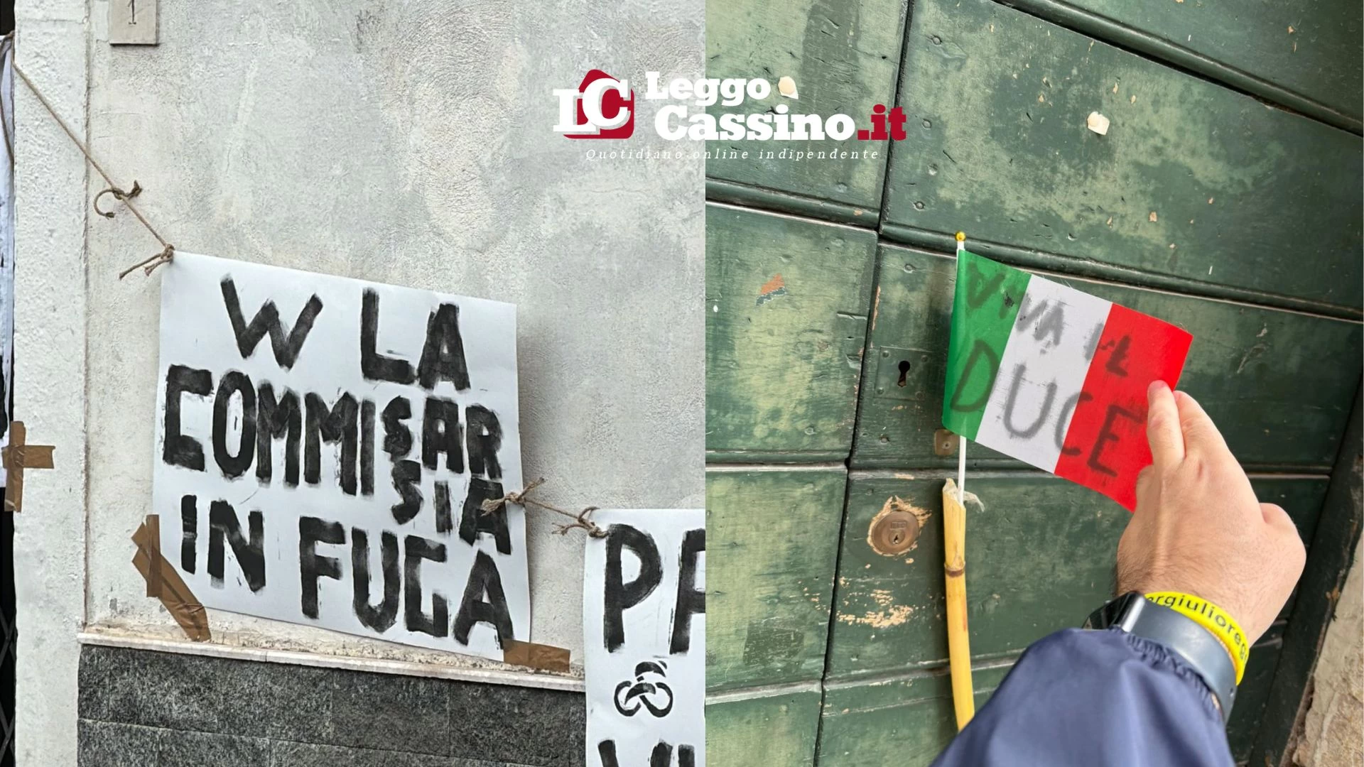 San Giorgio a Liri, bufera per i cori fascisti, il raid al circolo PD e le offese al commissario