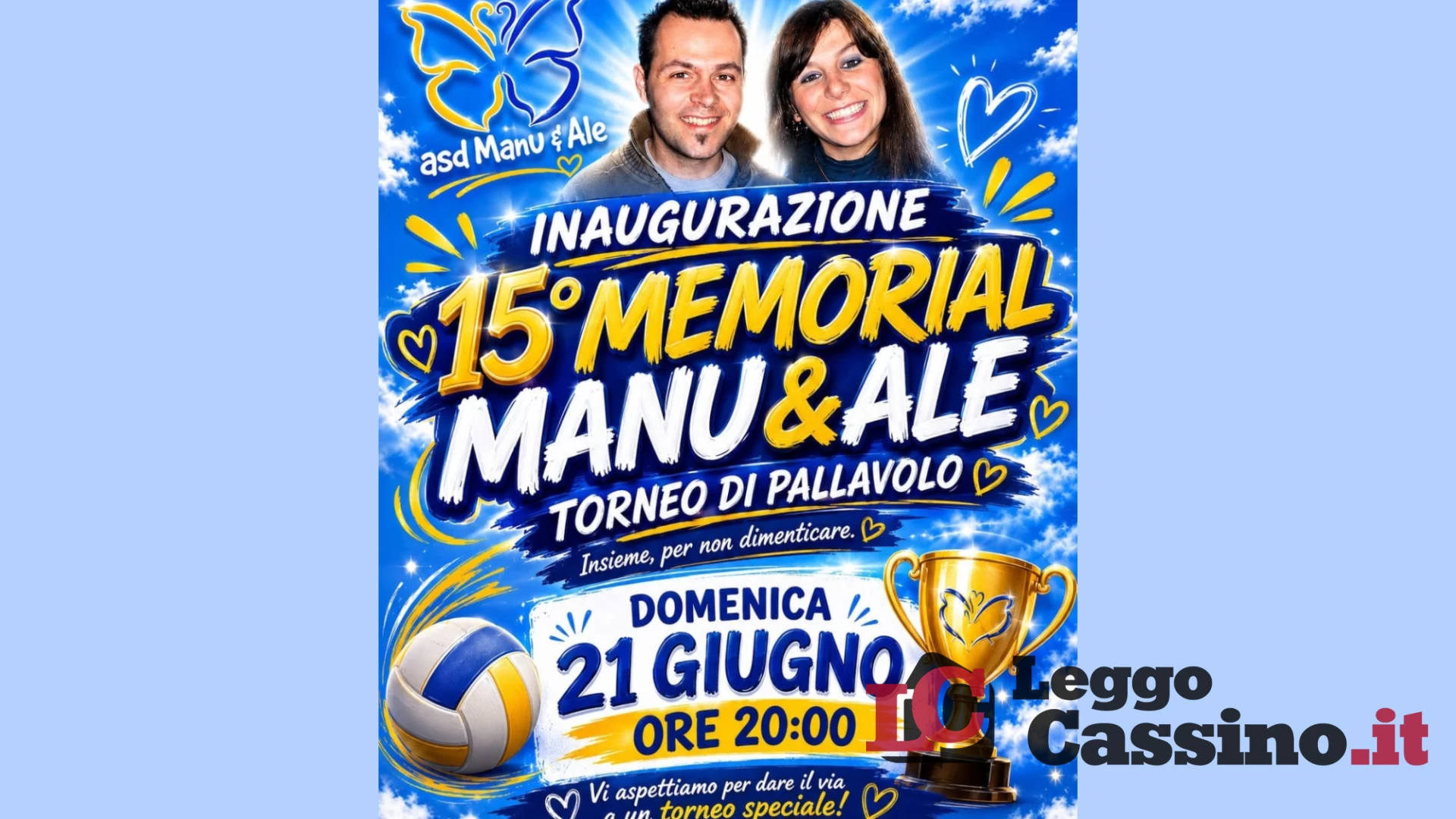 Cervaro, al via il XV Memorial “Manuela Roscilli e Alessandro Risi”