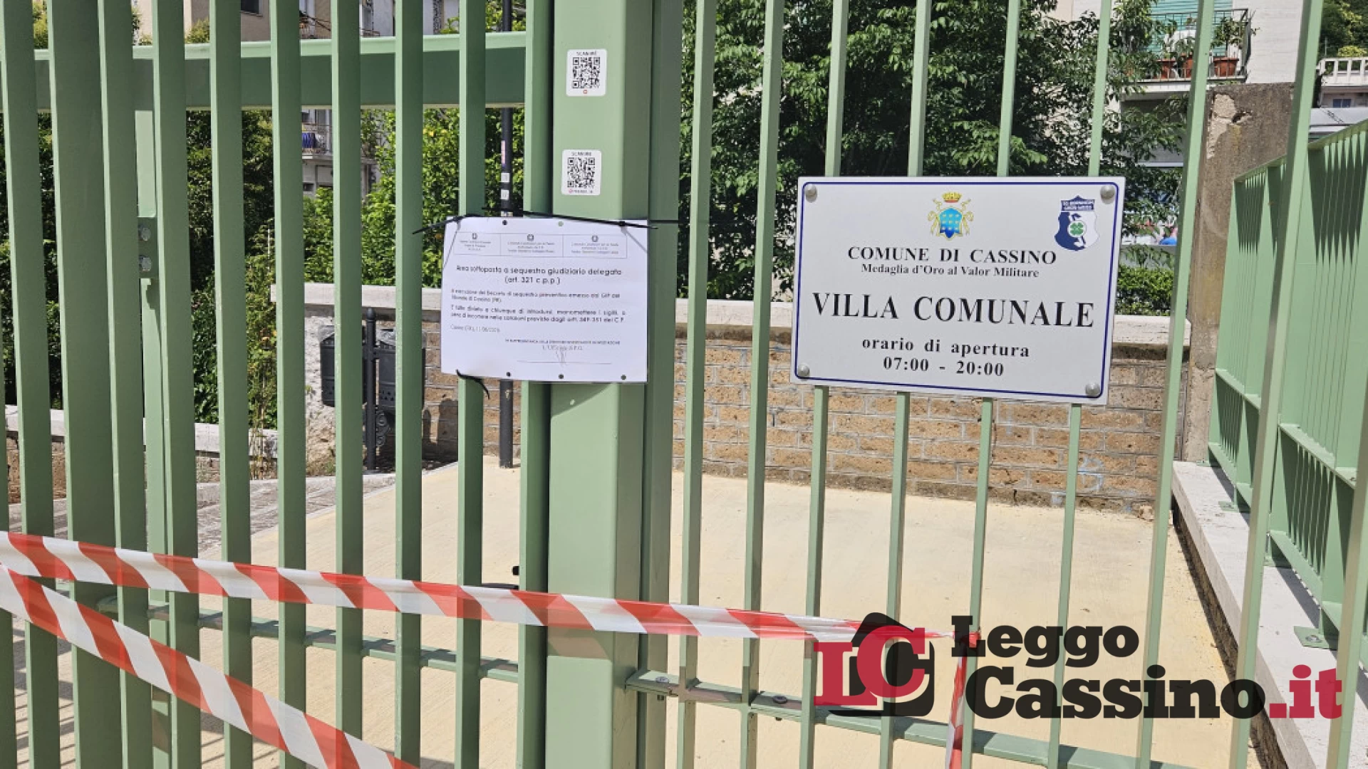 "Villa Comunale di Cassino, il  coinvolgimento dell’ISPRA conferma la gravità della vicenda"
