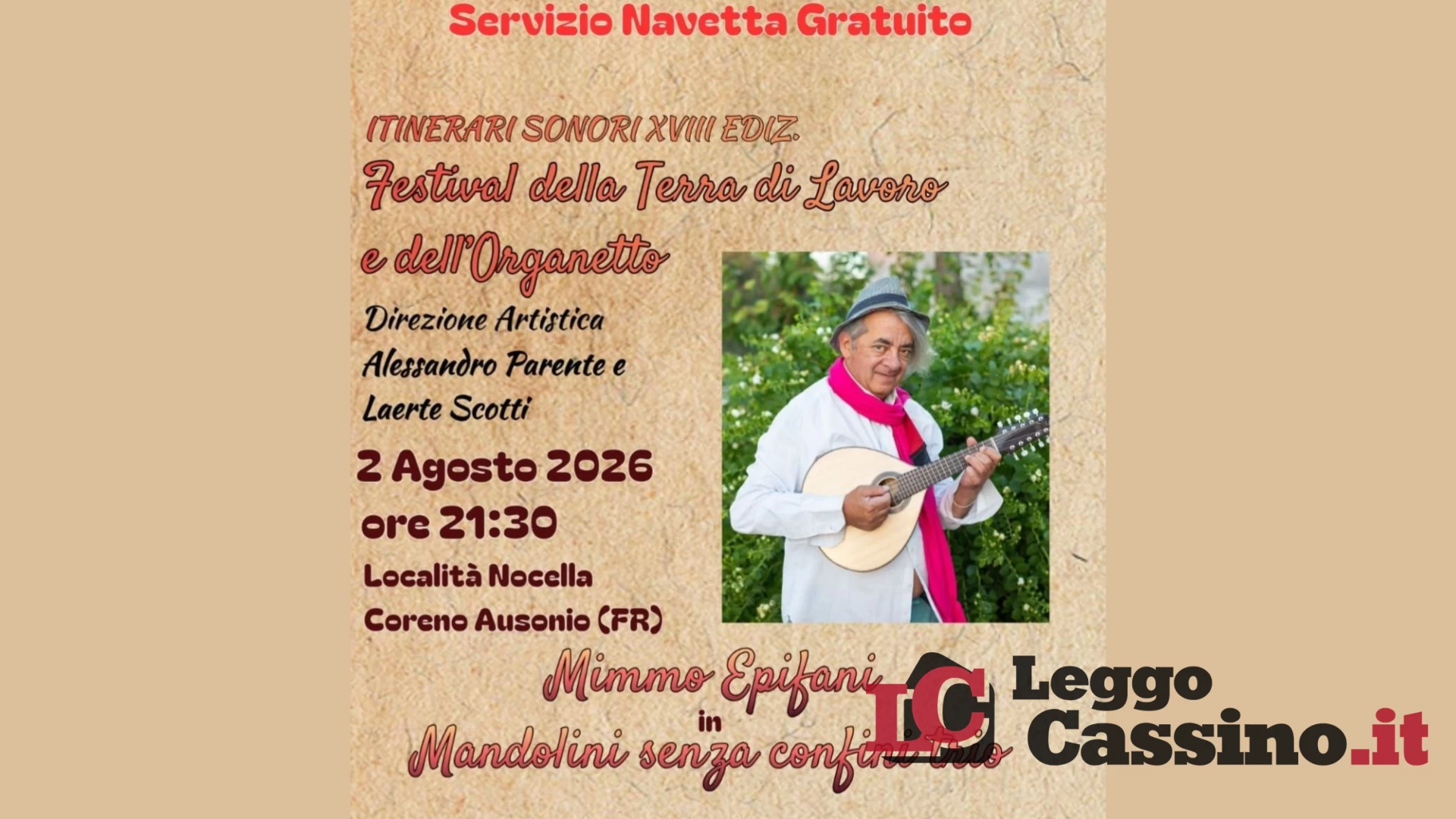 Coreno Ausonio: torna il Festival della Terra di Lavoro e dell'organetto