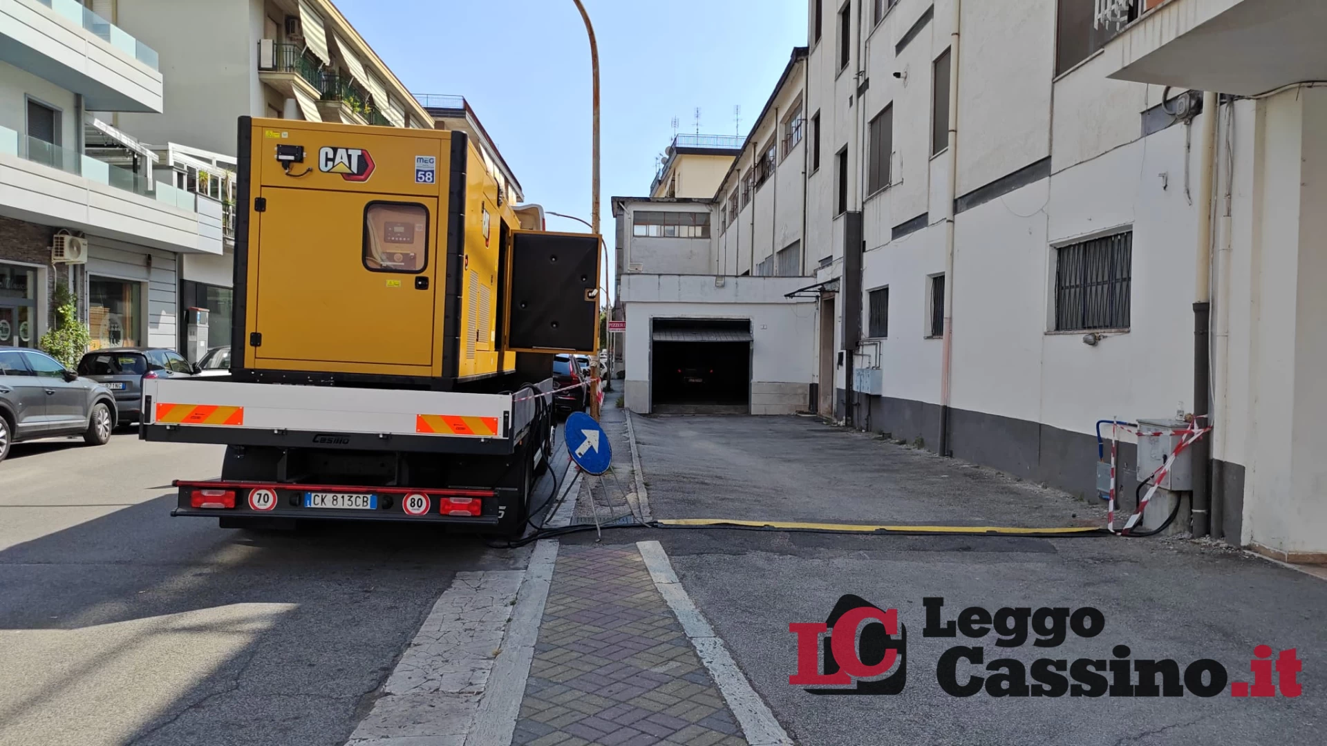 Cassino senza corrente da 10 giorni: residenti e commercianti esasperati dal generatore a gasolio