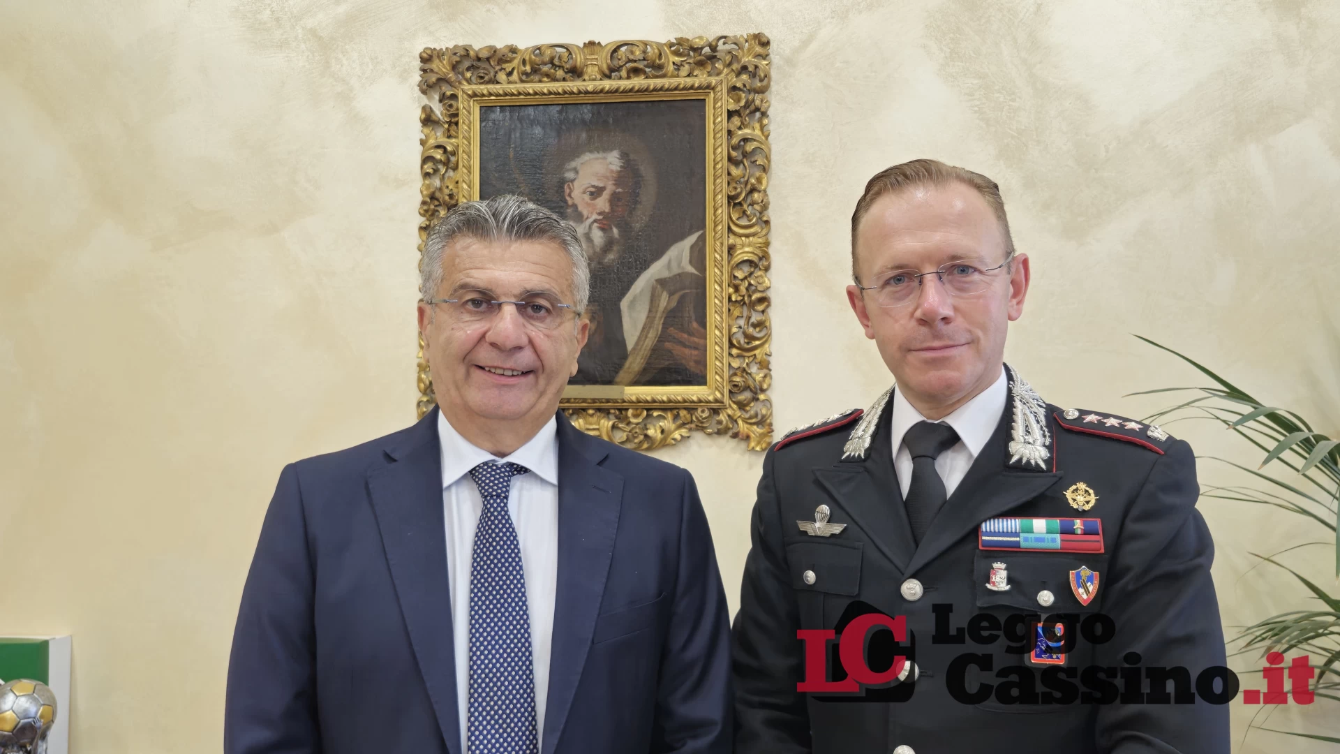 Salera accoglie in municipio Gianluca Zara, il nuovo Comandante provinciale dei Carabinieri