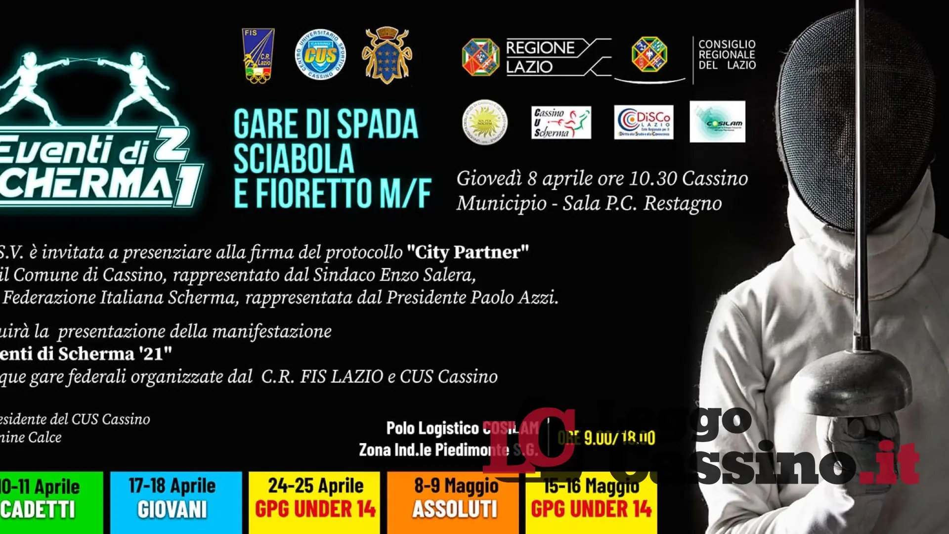 Gare di spada, sciabola e fioretto: tutto pronto per l'evento
