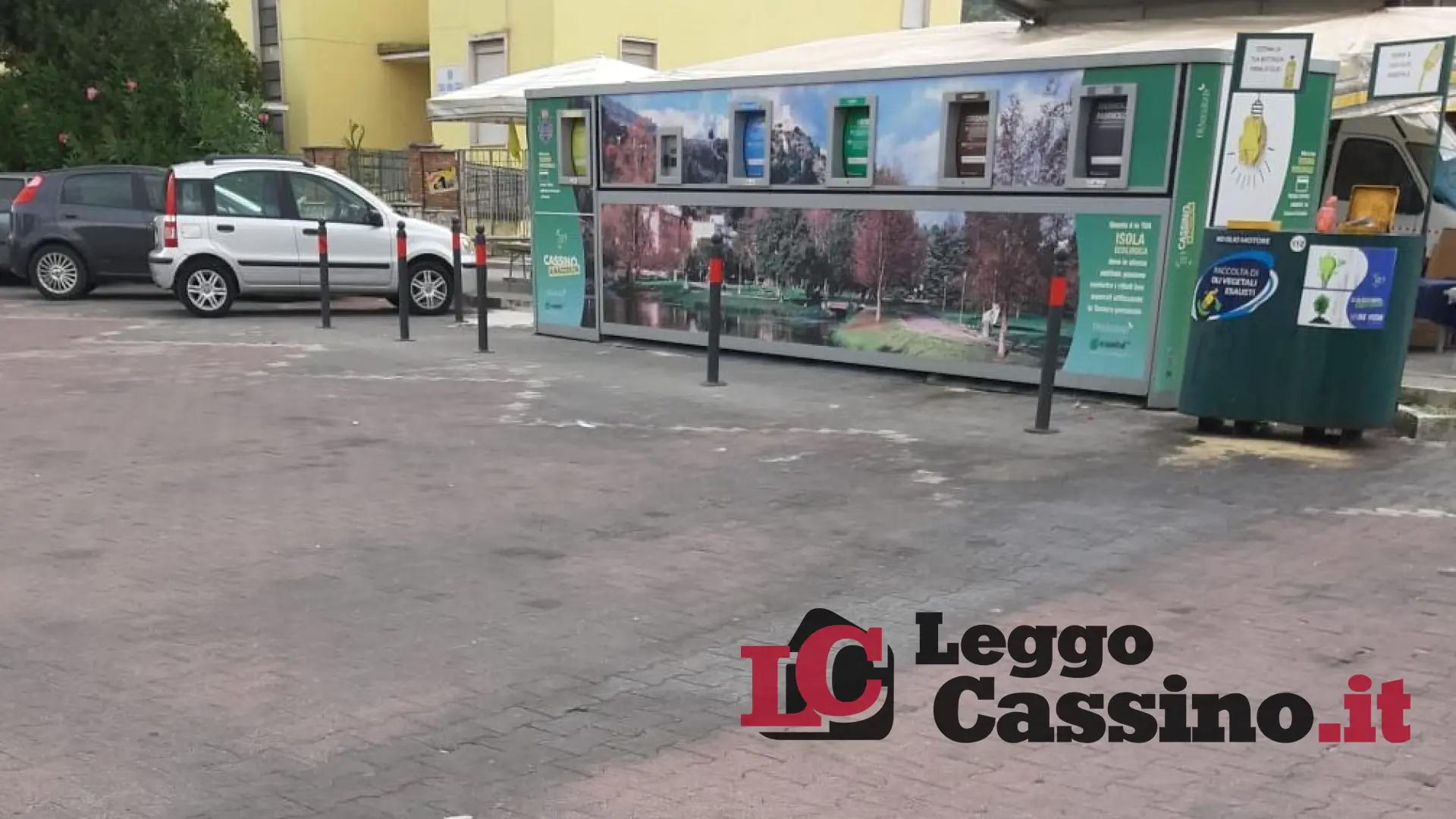 Cassino, raccoglitore oli esausti: disagi in piazza Green