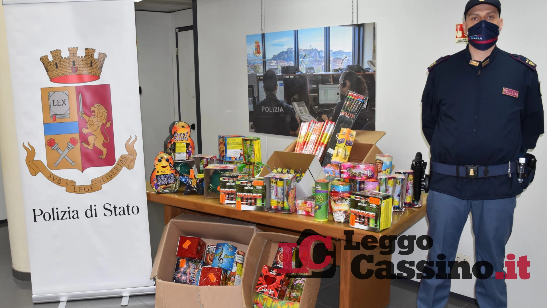 Sequestrato dalla Polizia di Stato un ingente quantitativo di artifizi pirotecnici illegali