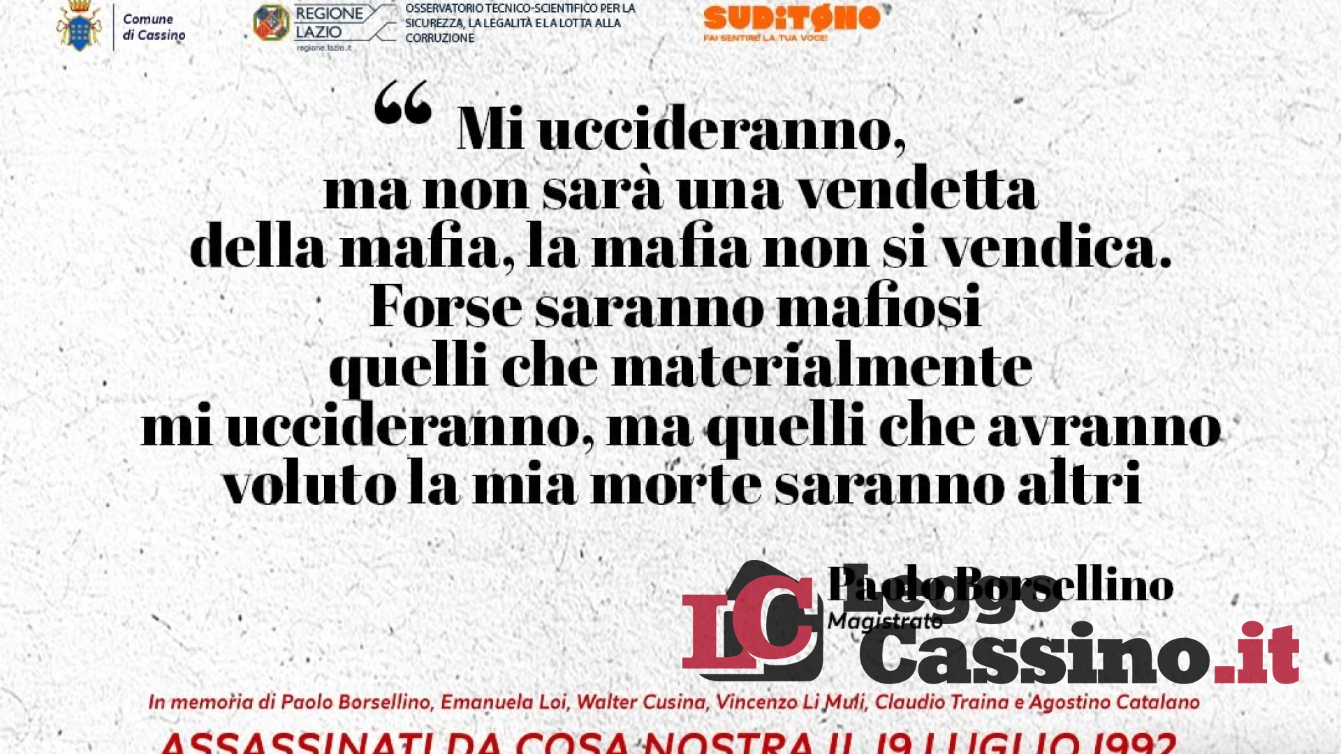 Immagini e frasi che raccontano gli eroi di un’Italia che la mafia non la vuole