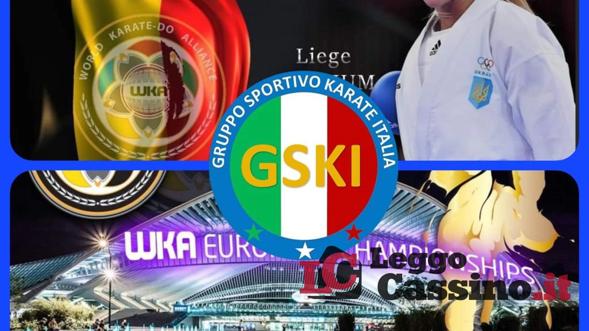 Gli atleti dell’ accademia Asd Tkbm di Cassino  agli  europei  di karate wka in Belgio