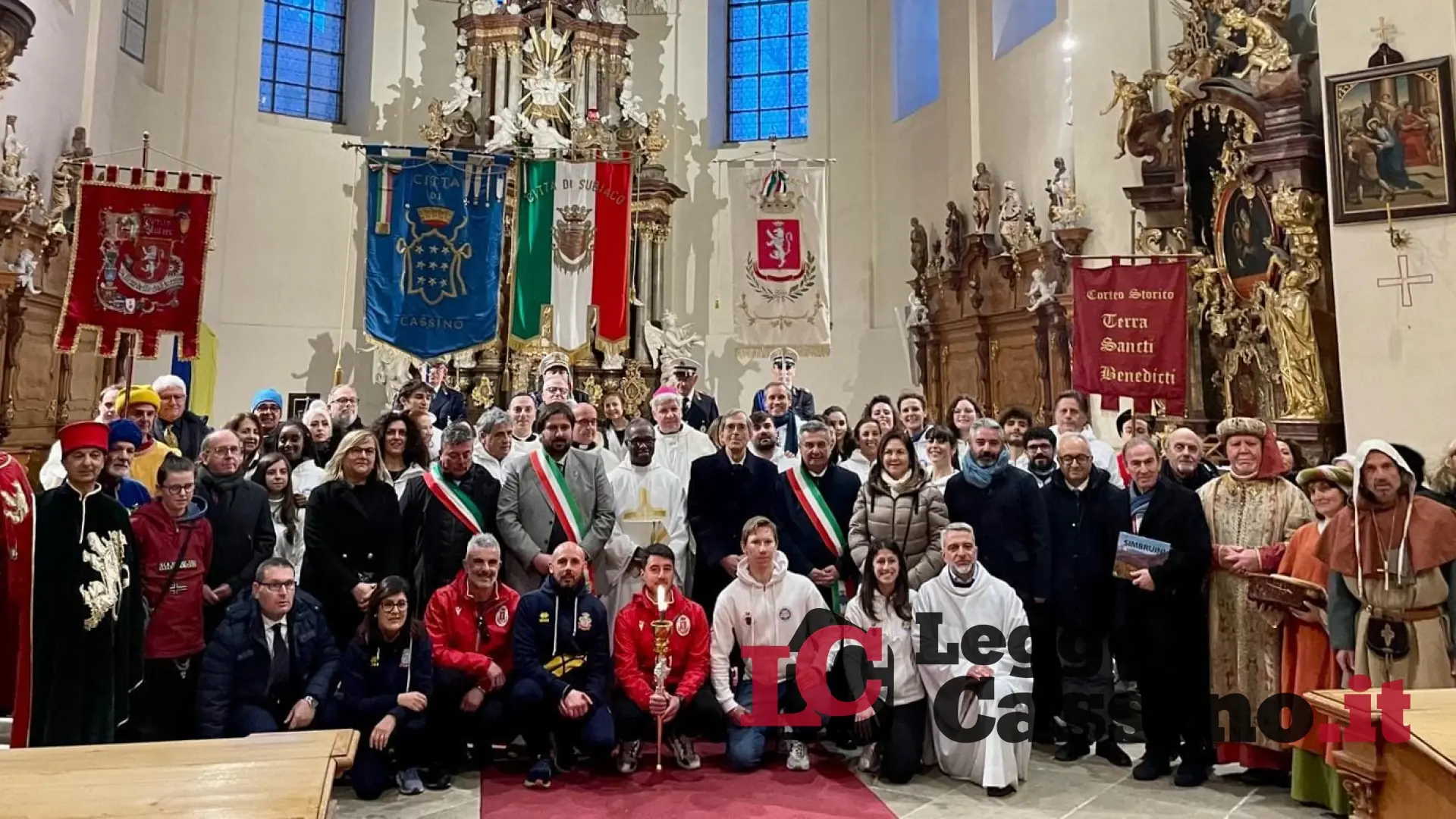 Accesa a Praga la fiaccola benedettina
