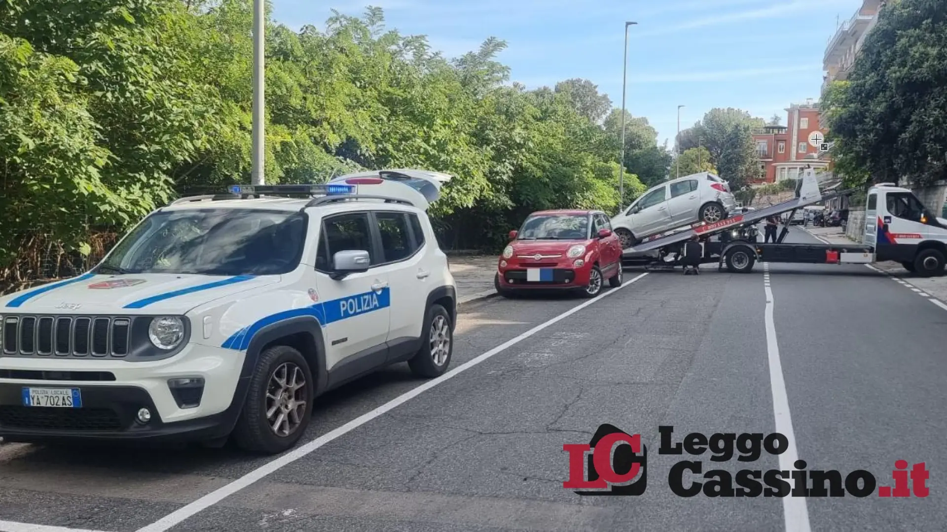 Cassino, giro di vite della Polizia Locale contro il parcheggio selvaggio in via Di Biasio