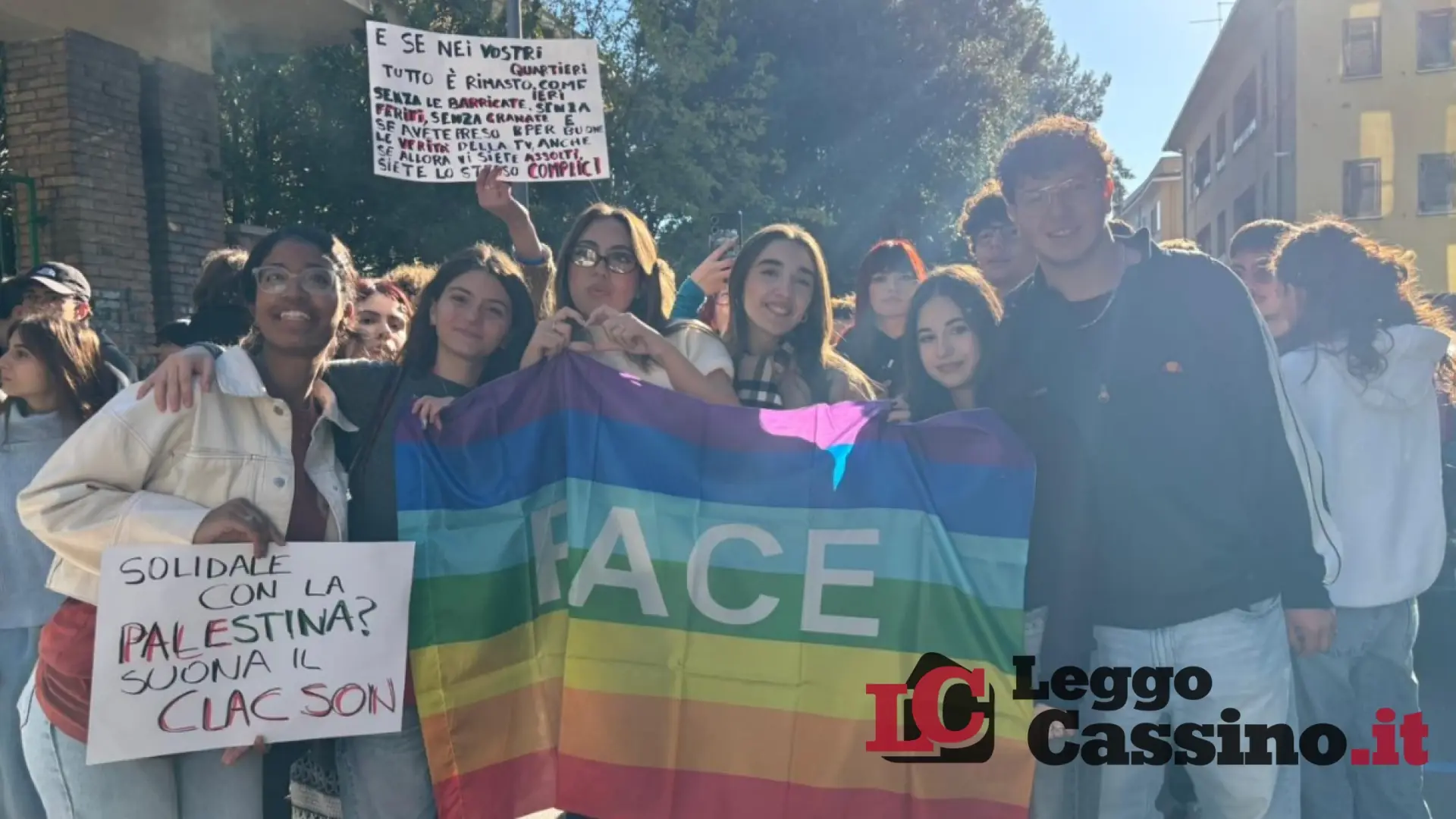 Cassino, studenti in marcia per la Palestina: "Chi tace è complice"