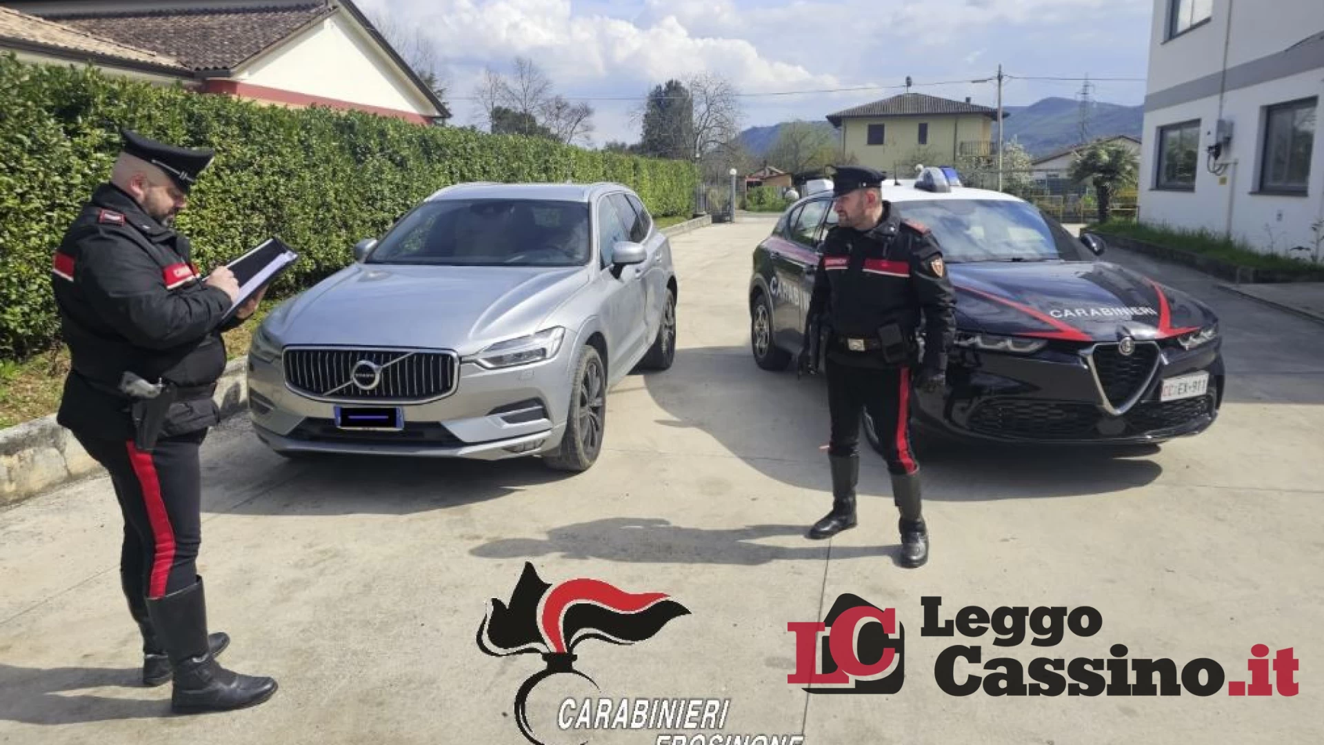 Il GPS non perdona: Volvo rubata a Sessa Aurunca ritrovata dai Carabinieri in Ciociaria