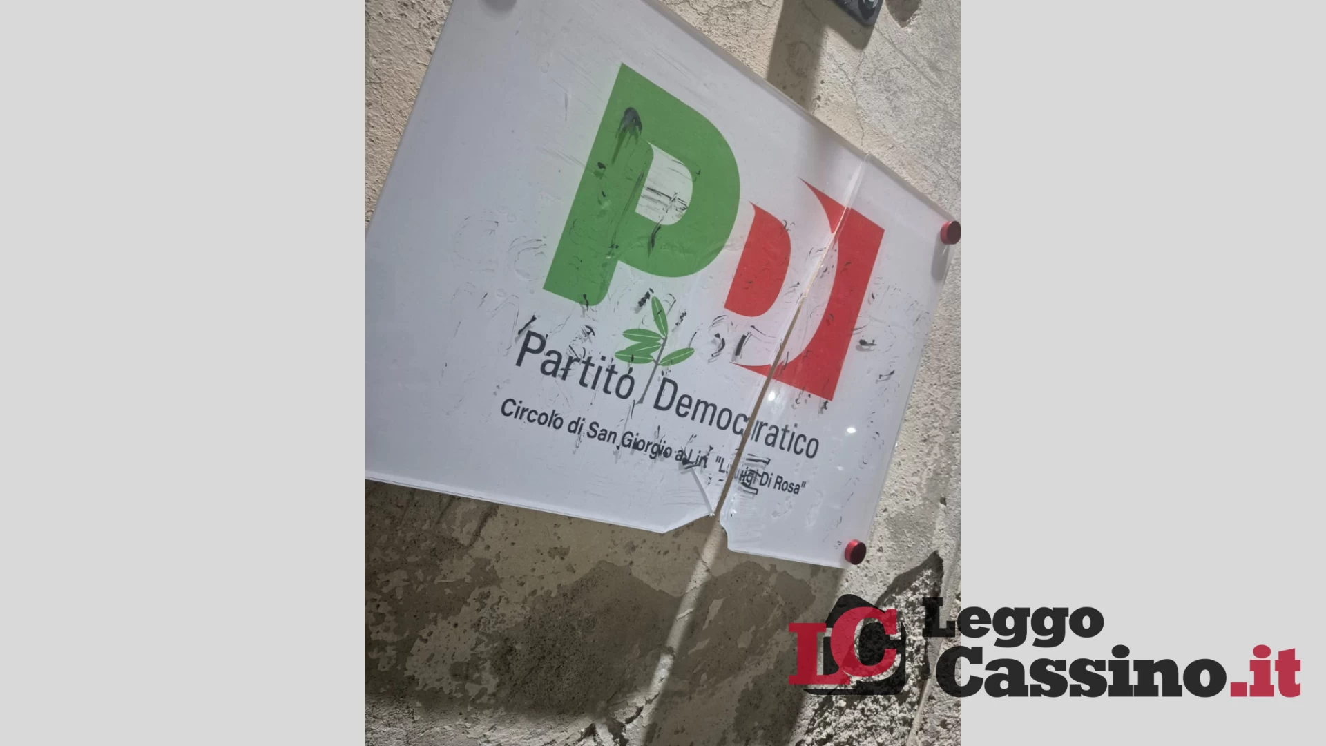 PD San Giorgio a Liri: nuovo atto vandalico contro la sede d...