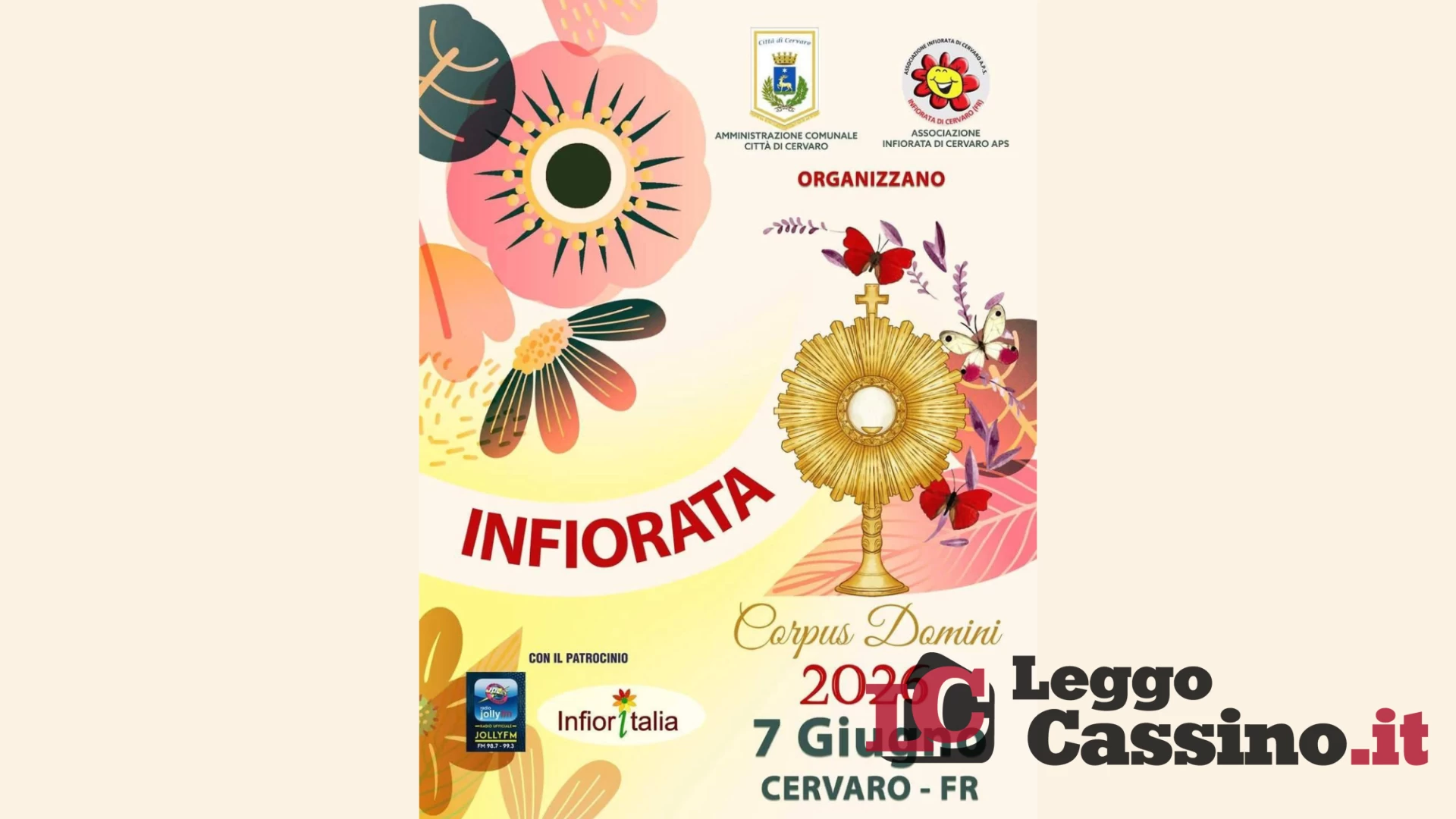 Cervaro si prepara alla magia dell’Infiorata: appuntamento i...