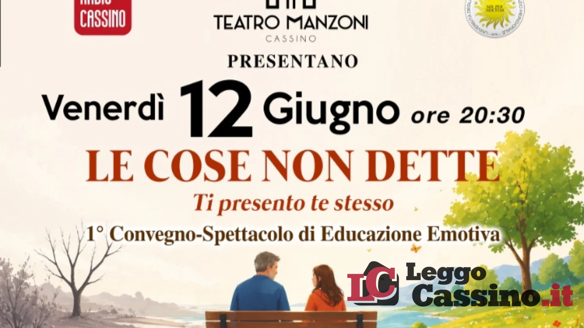 Al Teatro Manzoni di Cassino il convegno-spettacolo "Le cose non dette -Ti presento te stesso"