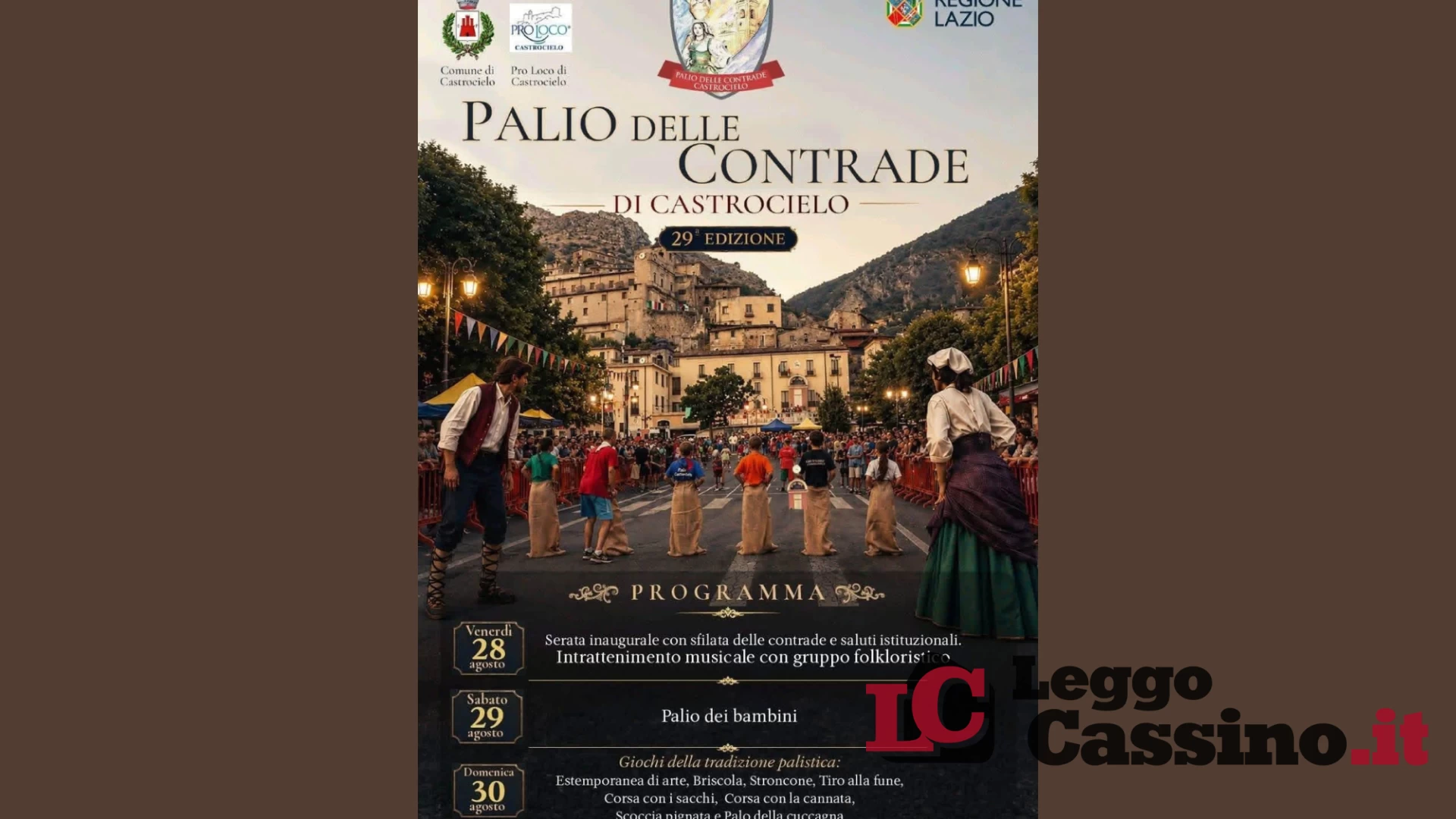 Castrocielo: il Palio delle Contrade taglia il traguardo della 29ª edizione