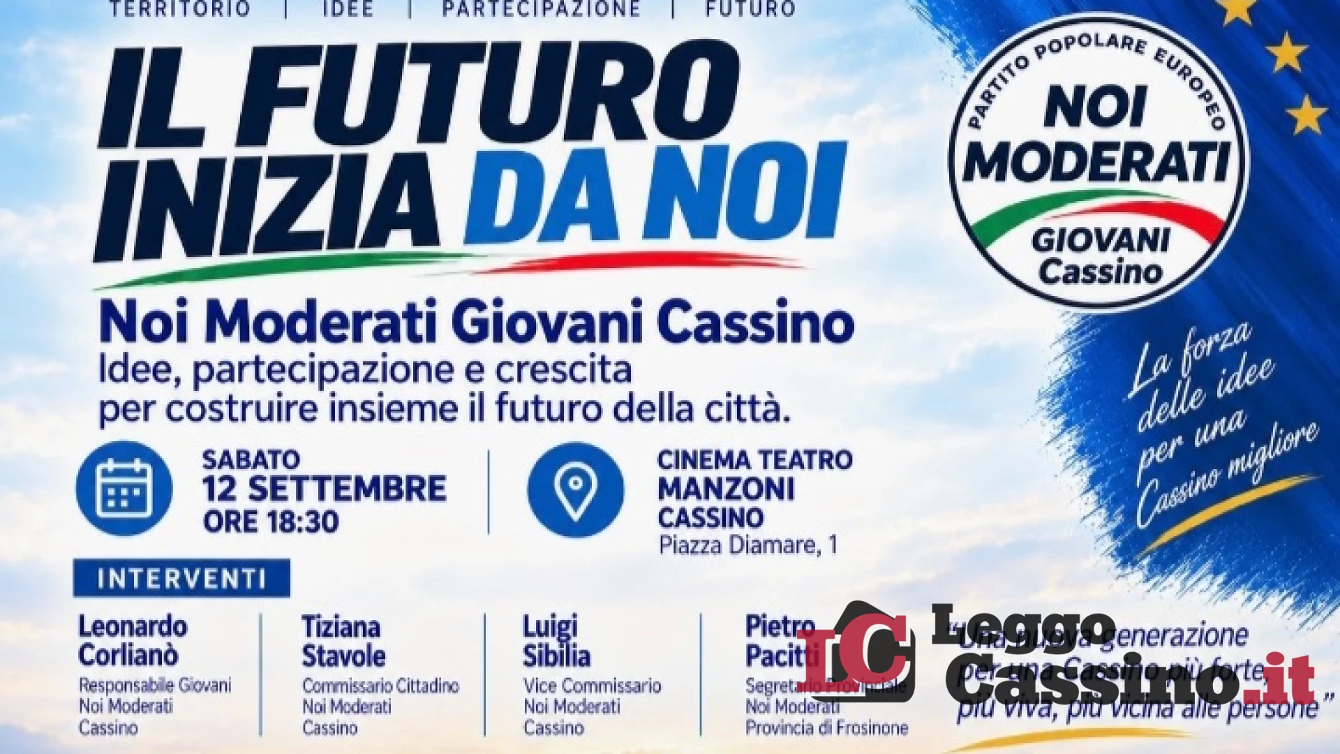 Noi Moderati Giovani Cassino. "Il futuro inizia da noi"