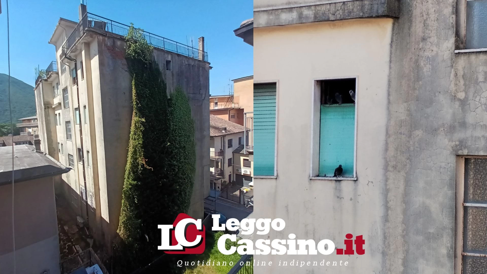 Atina, degrado e problemi igienico-sanitari nell'ex albergo: la protesta dei residenti